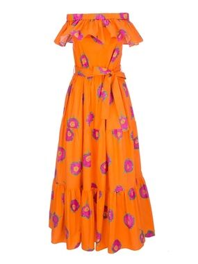 La DoubleJ’s Papaveri Arancio yacht dress XS